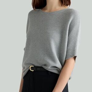 Quince Gray Crew Neck Sweater